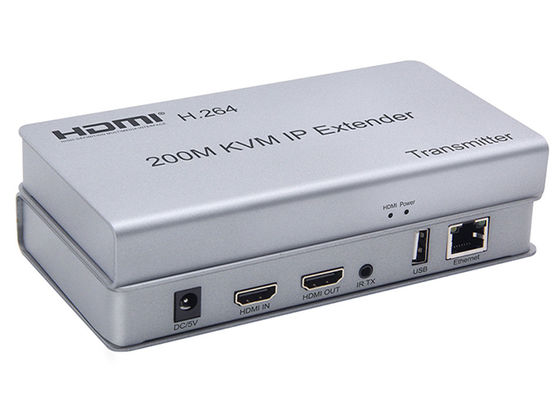 Prolongamento da extensão HDMI KVM do teclado do rato de USB do apoio sobre IP 1080P 200M