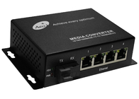 conversor comercial dos meios dos ethernet 1310/1550nm com 1 fibra e 4 portos do ponto de entrada
