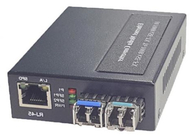1x10/100BASE-T para 2x100BASE-X SFP Fibra Ethernet Switch Converter com PSU