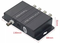 4ch Multiplexer video 500m 4 BNC com controle RS485 através do sinal análogo Superimposer