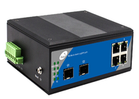 IP40 SFP Switch Óptico de Modo Único Fibra Única Com 2 Slots SFP E 4 Portos Ethernet