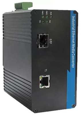 Comutador de fibra industrial SFP 1 porta 100BASE SFP + 1 porta 10 / 100BASE-T
