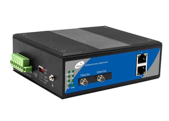 Ponto de entrada industrial de Ring Loop Ethernet Fiber Switch 10/100Mbps 2 e 2 portos da fibra