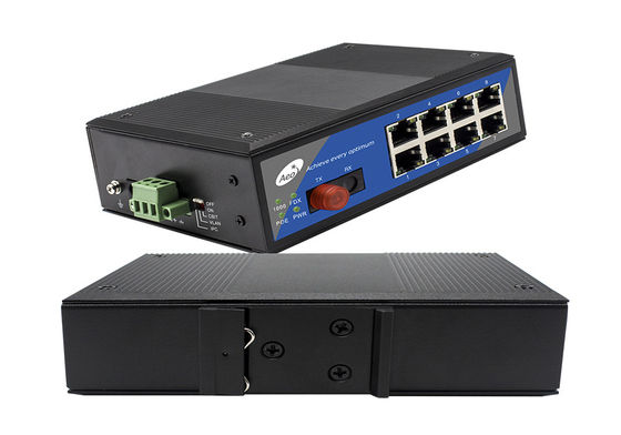 1 interruptor portuário do ponto de entrada da fibra da fibra, IEEE 802.3af/no porto do interruptor de rede 8 do ponto de entrada