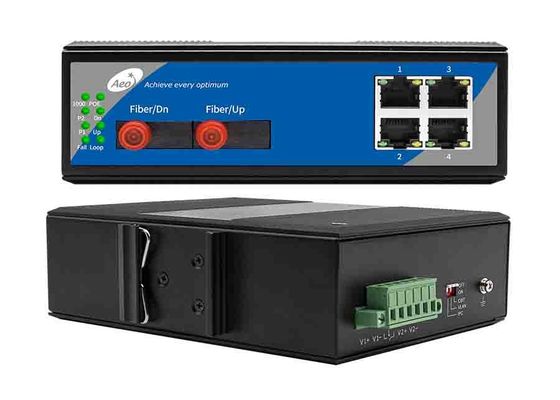 Interruptor Unmanaged da fibra dos ethernet, interruptor portuário da fibra 4 multimodo