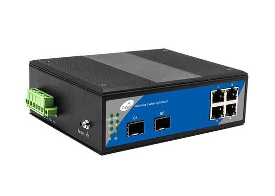 Interruptor de conexão em cascata da fibra de SFP, interruptor portuário do ponto de entrada 4 com 2 SFP