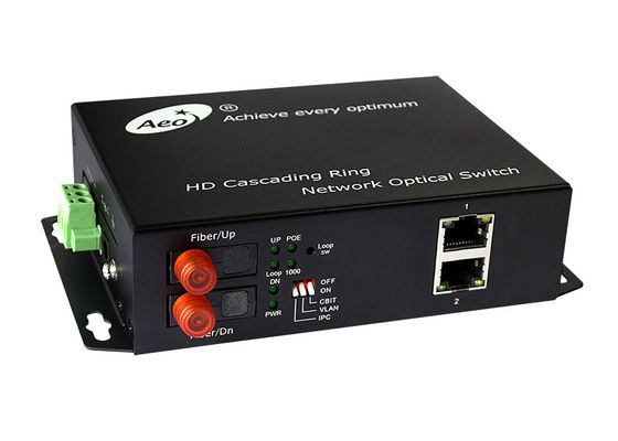Conversor comercial de conexão em cascata dos meios com 2 portas ethernet