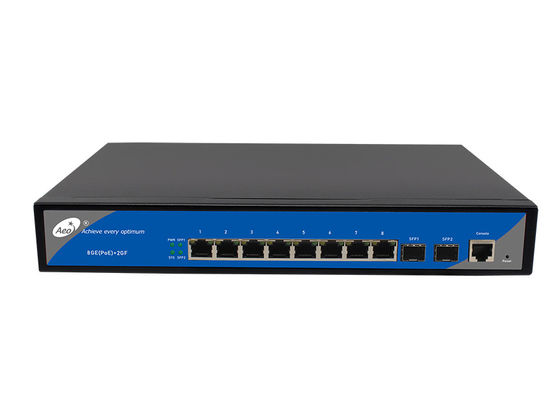 Entalhes controlados portuários de SFP do porto 2 do ponto de entrada do interruptor 8 do gigabit IP30 8