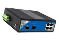 Ethernet portuários do interruptor 4 da fibra ótica do gigabit 4 completos 2 entalhes de SFP