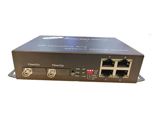 Ethernet completos de conexão em cascata do gigabit 4 do interruptor dos ethernet da fibra ótica 2 portos óticos