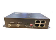 Ethernet completos de conexão em cascata do gigabit 4 do interruptor dos ethernet da fibra ótica 2 portos óticos