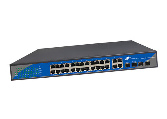 24 interruptores portuários da fibra de SFP do gigabit, 10/100/1000M interruptor de um ponto de entrada de 19 polegadas
