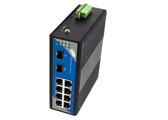 porto do interruptor 8 do gigabit 32Gbps Mbps 1000 com os 2 entalhes de SFP