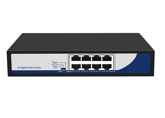 Interruptor completo do ponto de entrada do gigabit de 8 portos com cão de guarda VLAN QoS do ponto de entrada para a câmera do CCTV