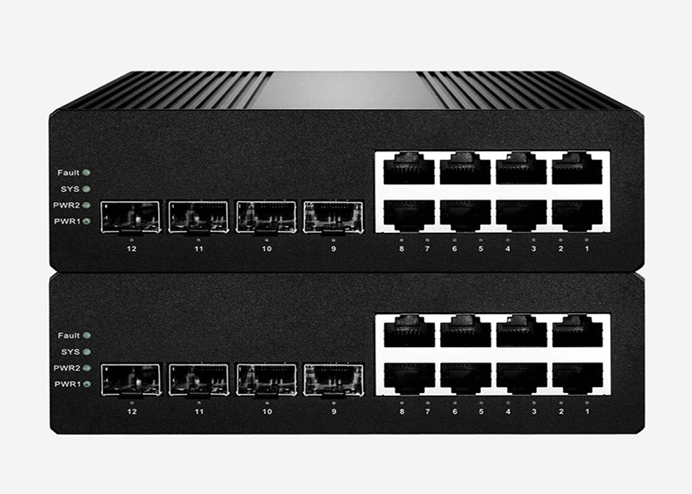 Interruptor controlado L2+ industrial da fibra do ponto de entrada SFP do gigabit com portos 8GE e entalhes de 4G SFP