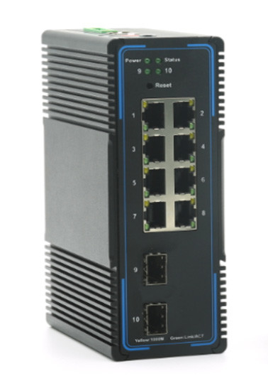 Portos de um ponto de entrada dos entalhes controlados do interruptor 2 10GB SFP+ do ponto de entrada da fibra dos ethernet 10GB e dos 8 gigabits