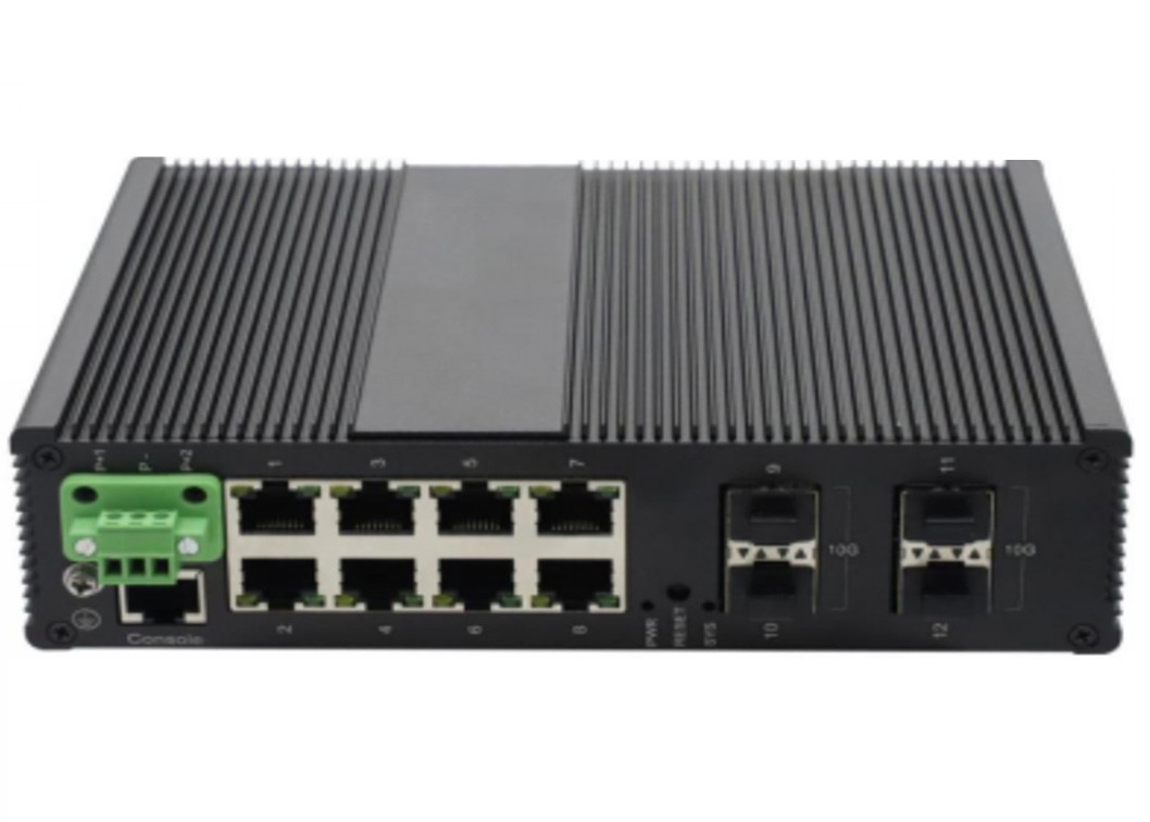 Portos de um ponto de entrada dos entalhes controlados do interruptor 4 10GB SFP+ do ponto de entrada da fibra dos ethernet 10GB e dos 8 gigabits
