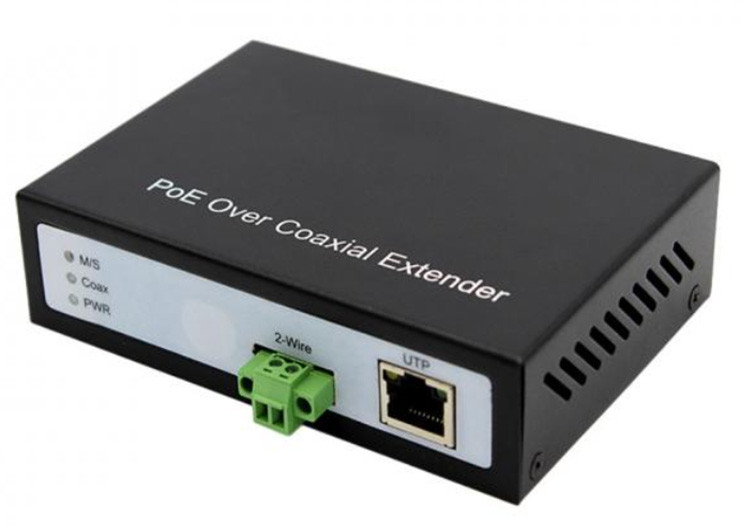 10/100Mbps IP sobre extensor coaxial POE IP RJ45 Lan Sobre 2 fios Twisted-pair Extender 300m Para câmeras IP