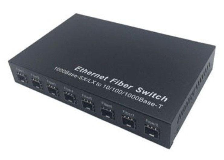 Gigabit Fiber SFP Switch 1.25Gbps 8 portas de fibra SFP e 2 portas RJ45