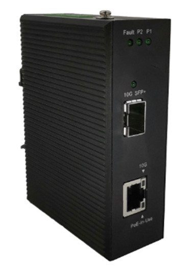 Industrial 802.3bt 90W 10G PoE Media Converter Tipo de processamento de armazenamento e transferência