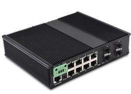 Comutador Ethernet Industrial gerenciado de 12 portas com 8 portas 10/100/1000Base-T (((X) e 4 portas 10G SFP Slot + 1 porta do console
