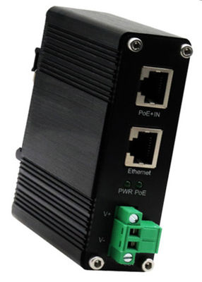 DIN-Rail Industrial 802.3at Gigabit PoE Splitter Tensão de saída 12VDC