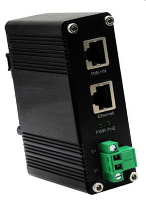 DIN-Rail Industrial 802.3at Gigabit PoE Splitter Tensão de saída 9VDC